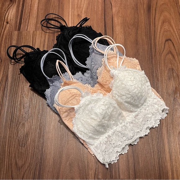 New Duufin 5 Piece Lace Padded Bandeau Bralette Bra / Crop Top Bundle - S/M - Picture 4 of 4